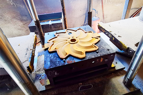 Sand casting component production