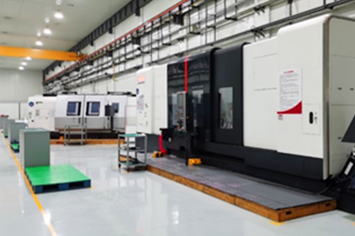 Automated lathe machining workshop